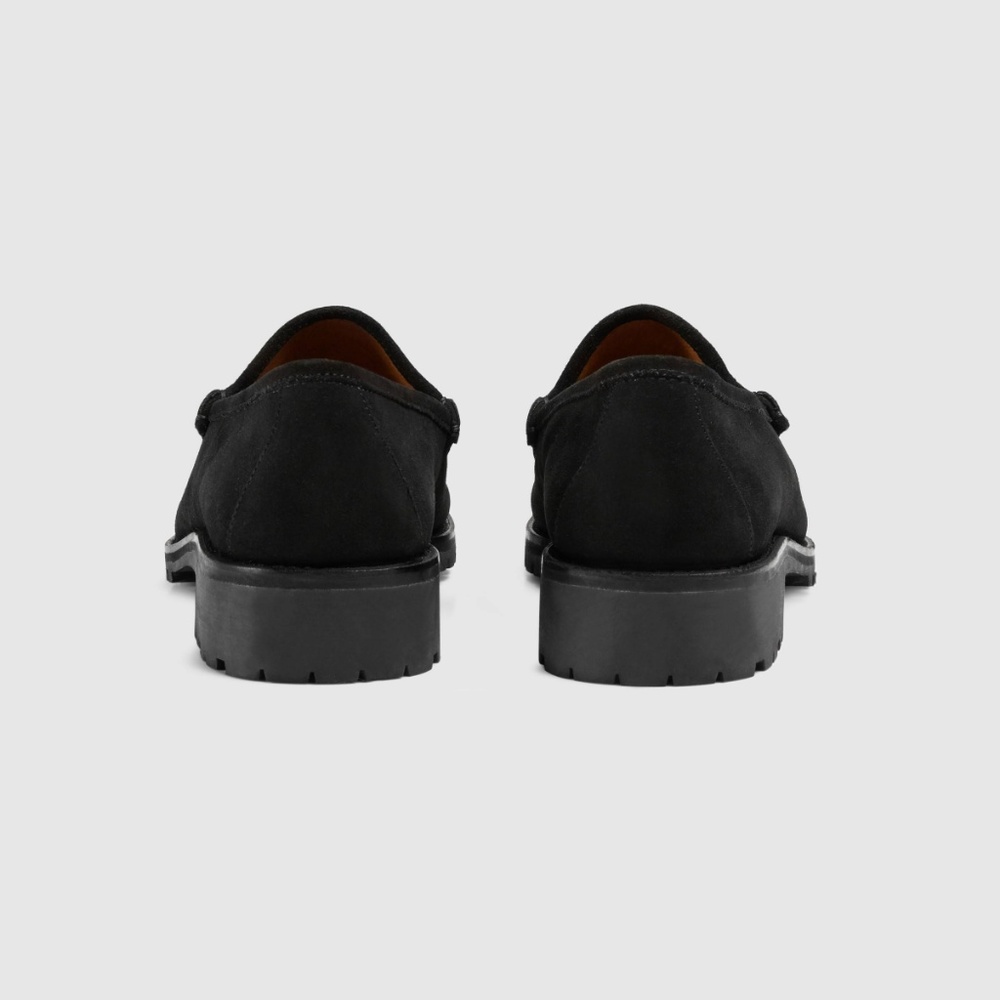 Gucci Horsebit Suede Loafers in Black - Picture 5 of 8